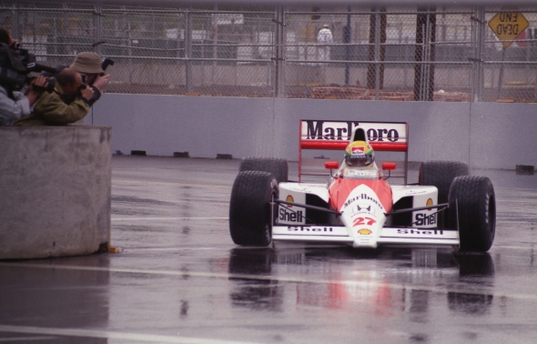 Senna in the rain